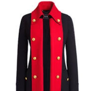 Lands End Italian Wool Convertible Pea Coat Size 2